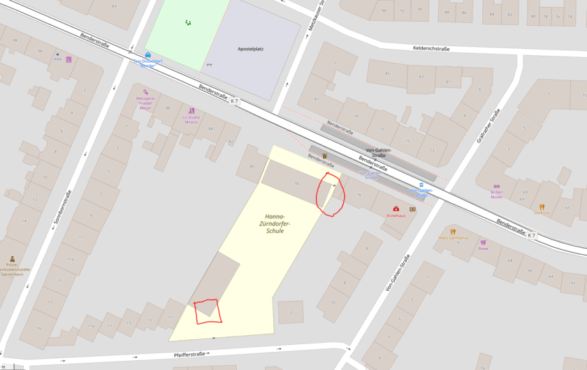 Karte zur Hanna-Zürndorfer-Schule